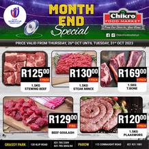 Chikro Food Market : Month End Specials (26 October - 31 October 2023)