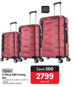 Mykonos 3-Piece ABS Trolley Set-Per Set