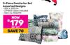 3 Piece Comforter Set Assorted Designs-Per Set