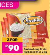 Spekko Long Grain Parboiled Rice-For 3 x 2Kg