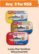 Lucky Star Sardines Assorted-For Any 3 x 120g