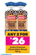 Sasko Premium Sliced White Bread-For 2 x 700g