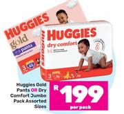 Huggies Gold Pants Or Dry Comfort Jumbo Pack Assorted Sizes-Per Pack