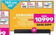 Samsung 65" (165cm) Crystal UHD 4K TV CU7000 Plus Essential C-Series Soundbar C400