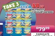 Nutriday Yoghurt-For 3 x 6 x 100g