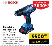 Bosch Furadeira de Impacto sem Fio de 18 Li-Ion GSB 180-LI (1x2)