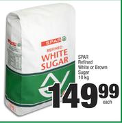 Spar Refined White Or Brown Sugar-10Kg Each
