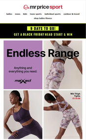 Mr Price Sport : Endless Range (Request Valid Dates From Retailer)