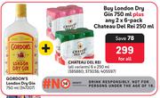 Gordon's London Dry Gin 750ml Plus Chateau Del Rei 2 x 6 x 250ml-For All