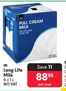 M Long Life Milk-6 x 1L