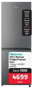 Hisense 223L Bottom Fridge/Freezer Inox H310BIT