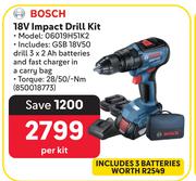 Bosch 18V Impact Drill Kit 06019H51K2