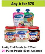 Purity 2nd Foods Jar 125ml Or Puree Pouch 110ml-For 6