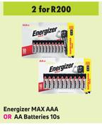 Energizer Max AAA Or AA Batteries-For 2 x 10s