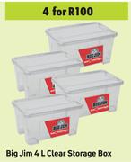 Big Jim 4L Clear Storage Box-For 4