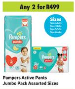 Pampers Active Pants Jumbo Pack Assorted Sizes-For 2