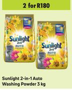 Sunlight 2 In 1 Auto Washing Powder-For 2 x 3Kg