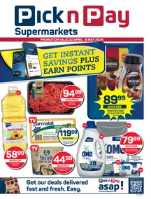 Pick n Pay Gauteng, Free State, North West, Mpumalanga, Limpopo and Northern Cape : Specials (22 April - 08 May April 2024)