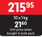 Illovo White Sugar-10 x 1Kg