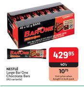 Nestle Large Bar One Chocolate Bars (All Variants)-40's