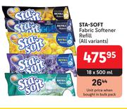 Sta Soft Fabric Softener Refill (All Variants)-18 x 500ml