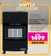 Cadac Roll About 3-Panle Gas Heater (943-Black)