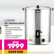 Logik 50Ltr Stainless Steel Urn