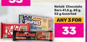 Nestle Chocolare Bars  41.5g, 40g, 52g Assorted-For Any 3 