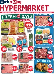 Pick n Pay Hypermarket Gauteng, North West, Free State : Fresh 4 Days (06 February - 09 February 2025)