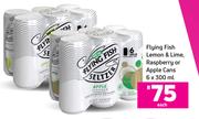 Flying Fish Lemon & Lime, Raspberry Or Apple Cans-6 x 300ml