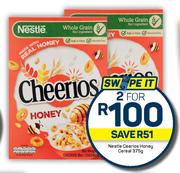 Nestle Cheerios Honey Cereal-For 2 x 375g