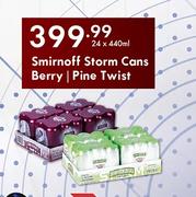 Smirnoff Storm Cans Berry/Pine Twist-24 x 440ml