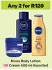 Nivea Body Lotion Or Cream Assorted-For Any 2 x 400ml