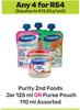 Purity 2nd Foods Jar 125ml Or Puree Pouch 110ml Assorted-For Any 4