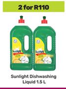 Sunlight Dishwashing Liquid-For 2 x 1.5L
