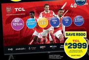 TCL 40" (101cm) Full HD Android Smart LED TV 40S5400A