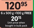 Omo Hand Washing Powder-6 x 500g + 100g Free