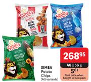 Simba Potato Chips (All Variants)-48 x 36g
