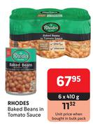 Rhodes Baked Beans In Tomato Sauce-6 x 410g