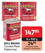 Bull Brand Corned Meat Original Only-6 x 300g