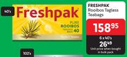 Freshpak Rooibos Tagless Teabags-6 x 40's