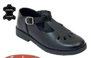 Toughees Girl's Tear Drop School Shoes-Per Pair