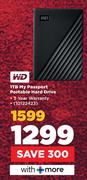 WD 1TB My Passport Portable Hard Drive 10122423