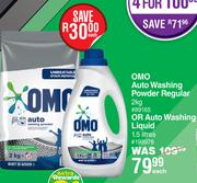 Omo Auto Washing Powder Regular 2Kg Or Auto Washing Liquid 1.5L-Each