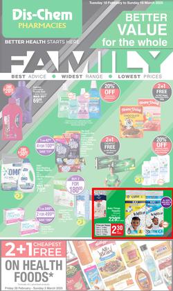Dis-Chem : Better Value For The Whole Family (18 February - 16 March 2025), page 1