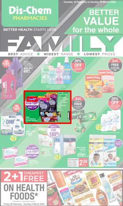 Dis-Chem : Better Value For The Whole Family (18 February - 16 March 2025), page 1