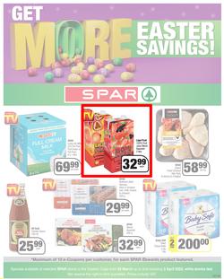 SPAR EASTERN CAPE : Get More Easter Savings (22 March - 03 April 2022) Valid In Acres, Algoa Park, Algoa Foods, Aliwal North, Aspen, Burgersdorp, Cambridge, Camdeboo, Cradock, Dagbreek, De Freitas, page 1