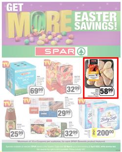 SPAR EASTERN CAPE : Get More Easter Savings (22 March - 03 April 2022) Valid In Acres, Algoa Park, Algoa Foods, Aliwal North, Aspen, Burgersdorp, Cambridge, Camdeboo, Cradock, Dagbreek, De Freitas, page 1