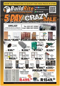 Build Rite Hardware & Building Supplies : Sale (24 March - 28 March 2025)