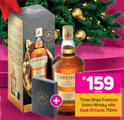 Three Ships Premium Select Whisky 750ml With Deck Of Cards-Per Set